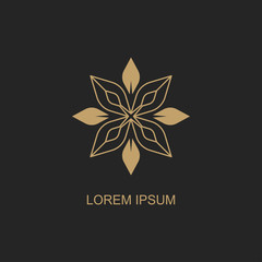 abstract leaves logo design templates. vector emblem