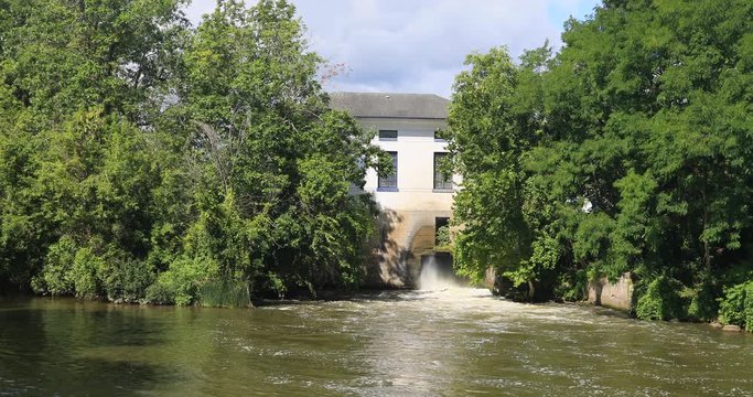 Erie Canal New York Palmyra Palmyra power house Lock. Pioneer engineering wonder. 363 miles long man made waterway built in 1817. Transport of cargo from eastern ports and cities.