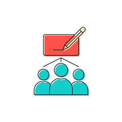 Comment writing vector icon symbol isolated on white background