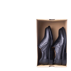 shoe or men's shoes in fashion concept on a background.