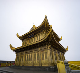Jinding temple or the Golden Summit on Mt. Emei. The highest Buddhist temple in tradditional Han Chinese area