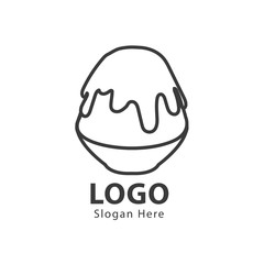 Obraz premium bingsu logo design illustration vector
