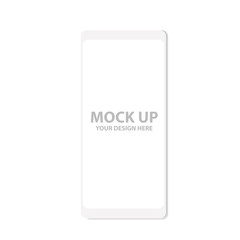  Mockup Smartphone Isolated on White Background.Vector illustration