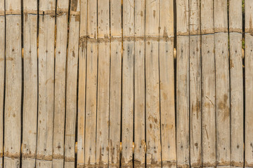 Old bamboo panel texture close up for background