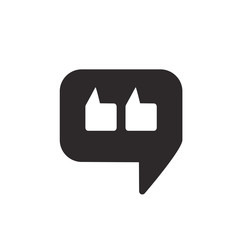 quote icon vector design template 