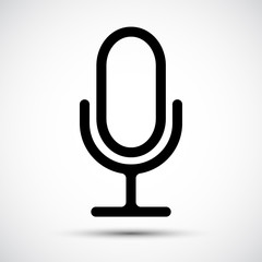 Microphone Icon Symbol Sign Isolate on White Background,Vector Illustration EPS.10