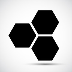 Honeycomb Icon Symbol Isolate on white Background,Vector Illustration