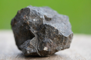Basalt rock for industry isolate on green background