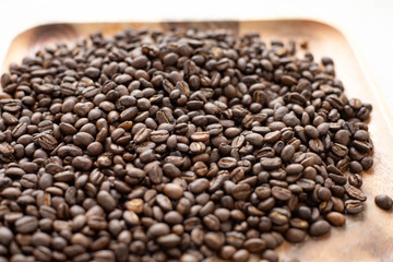 Fresh coffee beans That has been roasted well
