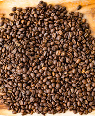 Fresh coffee beans That has been roasted well