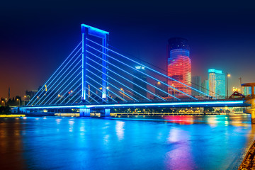 Obraz premium Ninbo City, China, night view