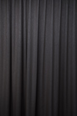 Close up of soft curtain inside room or bedroom, interior design.