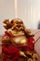 Buddha made of Red and Gold.