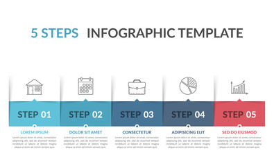Infographic Template with 5 Steps