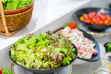 Fresh mixed salad in buffet