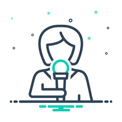 mix icon for journalist