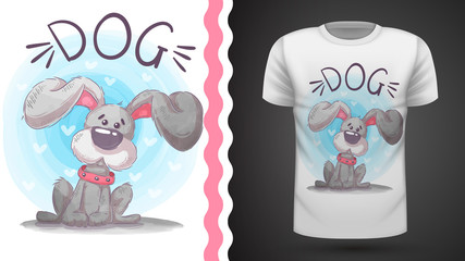 Teddy dog - idea for print t-shirt