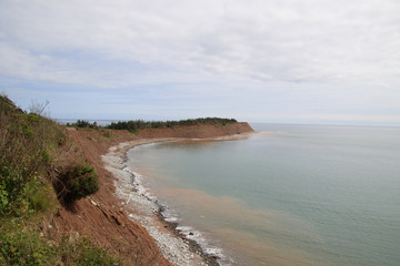 A view of a sea shore on the Atlantic ocean