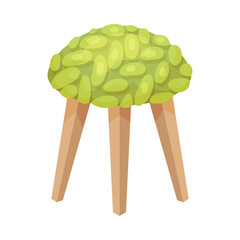 Backless stool. Vector illustration on a white background.