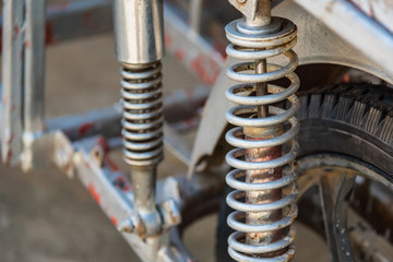 Motorcycle shock absorber spring, Through the use of longer.