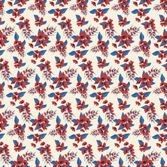 Fashionable pattern in small flowers. Floral seamless background for textiles, fabrics, covers, wallpapers, print, gift wrapping and scrapbooking. Raster copy.