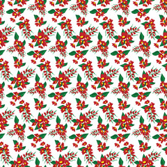Obraz na płótnie Canvas Fashionable pattern in small flowers. Floral seamless background for textiles, fabrics, covers, wallpapers, print, gift wrapping and scrapbooking. Raster copy.