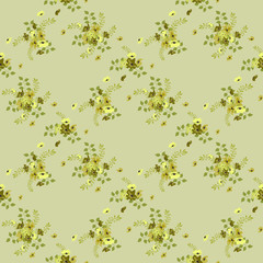 Fashionable pattern in small flowers. Floral seamless background for textiles, fabrics, covers, wallpapers, print, gift wrapping and scrapbooking. Raster copy.