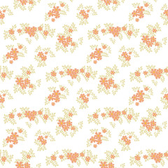 Fashionable pattern in small flowers. Floral seamless background for textiles, fabrics, covers, wallpapers, print, gift wrapping and scrapbooking. Raster copy.