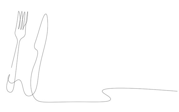 Fork and knife, vector illustration