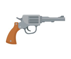 Old gun. Vector illustration on a white background.