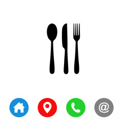 Fork, Spoon and knife, eat icon symbol vector. 