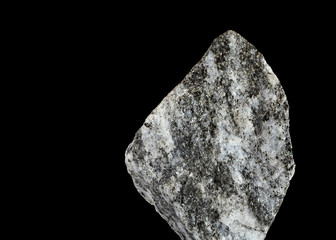 Closeup of gneiss stone, metamorphic rock 