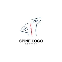 spine logo template, rehabilitation design concept, vector