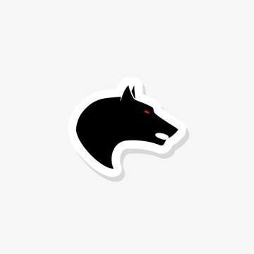 Wolf logo design, image of an wolf on white background