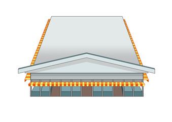 Design building market and gray colour shopping area Buy trade