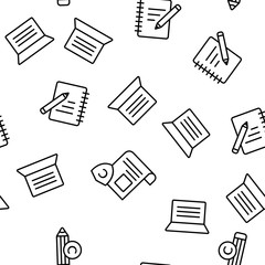 Copywriting and Blogging Vector Seamless Pattern Illustration