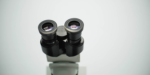 black binoculars isolated on white background