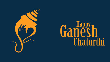 Indian Religious Festival Ganesh Chaturthi Template Design