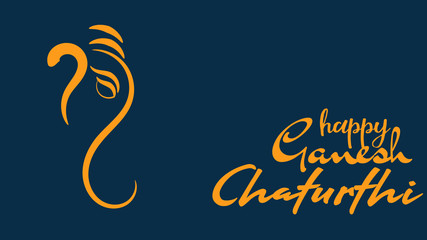 Indian Religious Festival Ganesh Chaturthi Template Design