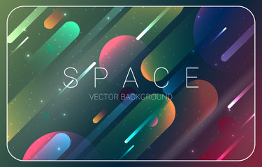 Vector Universe background for presentation design. Brochure template with space elements