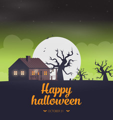 Halloween background flat design vector