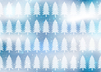 Obraz premium Winter, snow, Christmas trees, glare. Creative abstract christmas background.