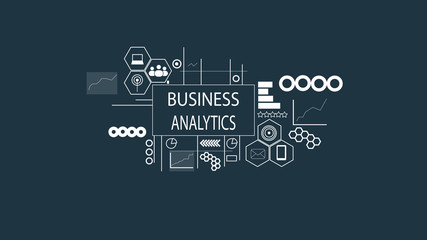 business  developer illustration dark blue  background