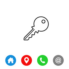 Key icon vector, key sign vector