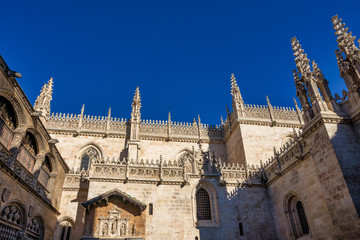 Fototapeta na wymiar Cathedral of Incarnation in Granada city. Andalusia, Spain.