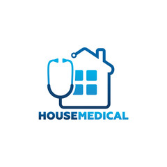 House Medical Logo Template Design Vector, Emblem, Design Concept, Creative Symbol, Icon