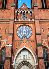 Obraz premium Facade of a church Uppsala,Sweden