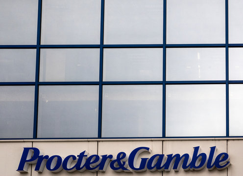 Kiev, Ukraine, September 13, 2018, illustrative editorial. Procter & Gamble logo on factory building
