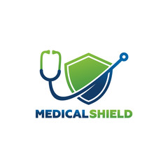 Medical Shield Logo Template Design Vector, Emblem, Design Concept, Creative Symbol, Icon
