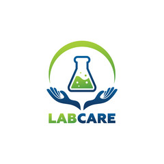 Lab Care Logo Template Design Vector, Emblem, Design Concept, Creative Symbol, Icon